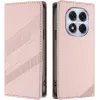 Coque portefeuille Phonesta Embossed Lines pour Xiaomi Redmi Note 14 Pro 4G - Rose 0
