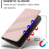 Coque portefeuille Phonesta Embossed Lines pour Xiaomi Redmi Note 14 Pro 4G - Rose 4