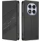Coque portefeuille Phonesta Embossed Lines pour Xiaomi Redmi Note 14 Pro 5G/14 Pro Plus / Xiaomi Poco X7 - Noir