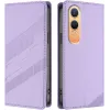 Coque portefeuille Phonesta Embossed Lines pour OnePlus Nord CE 4 Lite - Violet