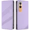 Coque portefeuille Phonesta Embossed Lines pour OnePlus Nord CE 4 Lite - Violet
