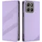 Coque portefeuille Phonesta Embossed Lines pour Motorola Moto G17/G17 Power/G15/G15 Power - Violet