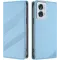 Coque portefeuille Phonesta Embossed Lines pour Motorola Edge 50 Fusion - Bleu clair