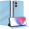 Coque portefeuille Phonesta Embossed Lines pour Samsung Galaxy S25 Edge - Bleu clair 1