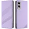Coque portefeuille Phonesta Embossed Lines pour Samsung Galaxy S25 Edge - Violet