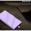 Coque portefeuille Phonesta Embossed Lines pour Samsung Galaxy S25 Ultra - Violet 5