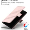Coque portefeuille Phonesta Embossed Lines pour Samsung Galaxy S25 Ultra - Rose 4