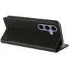 Coque portefeuille Phonesta Embossed Lines pour Samsung Galaxy S25 - Noir 3