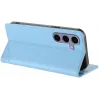 Coque portefeuille Phonesta Embossed Lines pour Samsung Galaxy S24 FE - Bleu clair 3