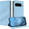 Coque portefeuille Phonesta Embossed Lines pour Google Pixel 9 / 9 Pro - Bleu clair 2