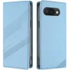 Coque portefeuille Phonesta Embossed Lines pour Google Pixel 9a - Bleu clair 0
