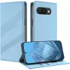 Coque portefeuille Phonesta Embossed Lines pour Google Pixel 9a - Bleu clair 1