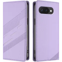 Coque portefeuille Phonesta Embossed Lines pour Google Pixel 9a - Violet