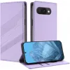 Coque portefeuille Phonesta Embossed Lines pour Google Pixel 9a - Violet 2