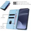 Coque portefeuille Phonesta Embossed Lines pour Samsung Galaxy A16 - Bleu clair 3