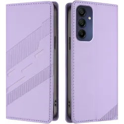 Coque portefeuille Phonesta Embossed Lines pour Samsung Galaxy A16 - Violet