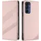 Coque portefeuille Phonesta Embossed Lines pour Samsung Galaxy A16 - Rose