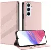 Coque portefeuille Phonesta Embossed Lines pour Samsung Galaxy A56 - Rose 2