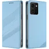 Coque portefeuille Phonesta Embossed Lines pour HMD Skyline - Bleu clair