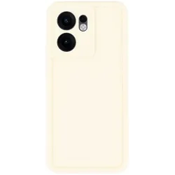 Coque arrière en silicone Phonesta Grooved pour Oppo Reno13 F 4G/5G / Reno13 FS 5G - Beige