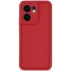 Coque arrière en silicone Phonesta Grooved pour Oppo Reno13 F 4G/5G / Reno13 FS 5G - Rouge