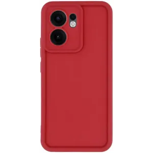 Coque arrière en silicone Phonesta Grooved pour Oppo Reno13 F 4G/5G / Reno13 FS 5G - Rouge