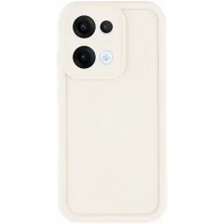 Coque arrière en silicone Phonesta Grooved pour Oppo Reno13 - Beige