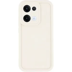 Coque arrière en silicone Phonesta Grooved pour Oppo Reno13 - Beige