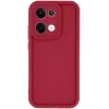 Coque arrière en silicone Phonesta Grooved pour Oppo Reno13 - Rouge