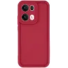 Coque arrière en silicone Phonesta Grooved pour Oppo Reno13 Pro - Rouge