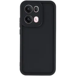 Coque arrière en silicone Phonesta Grooved pour Oppo Reno13 Pro - Noir