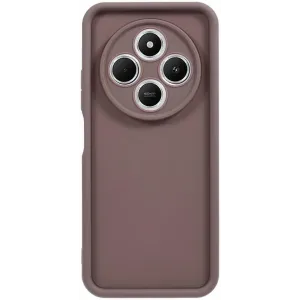 Coque arrière en silicone Phonesta Grooved pour Xiaomi Redmi 14C / Xiaomi Poco C75 - Marron