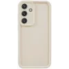 Coque arrière en silicone Phonesta Grooved pour Samsung Galaxy S25 - Beige