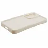 Coque arrière en silicone Phonesta Grooved pour Samsung Galaxy S25 - Beige 4