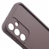 Coque arrière en silicone Phonesta Grooved pour Samsung Galaxy S25 - Marron 5