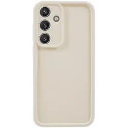 Coque arrière en silicone Phonesta Grooved pour Samsung Galaxy S25 Plus - Beige