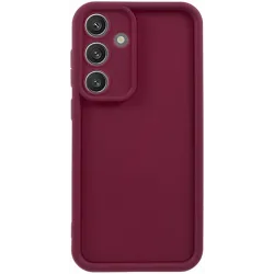 Coque arrière en silicone Phonesta Grooved pour Samsung Galaxy S25 Plus - Rouge