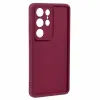 Coque arrière en silicone Phonesta Grooved pour Samsung Galaxy S25 Ultra - Rouge 3