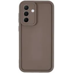 Coque arrière en silicone Phonesta Grooved pour Samsung Galaxy A56 - Marron