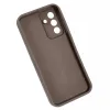 Coque arrière en silicone Phonesta Grooved pour Samsung Galaxy A56 - Marron 4