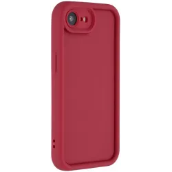 Coque arrière en silicone Phonesta Grooved pour Apple iPhone 17e/16e - Rouge