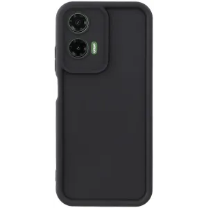 Coque arrière en silicone Phonesta Grooved pour Motorola Moto G35 - Noir