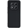 Coque arrière en silicone Phonesta Grooved pour Xiaomi Redmi Note 14 Pro 4G - Noir