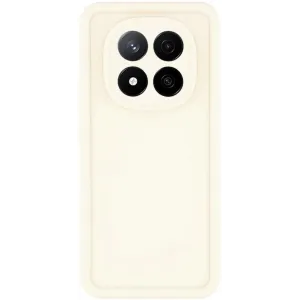 Coque arrière en silicone Phonesta Grooved pour Xiaomi Redmi Note 14 Pro Plus - Beige