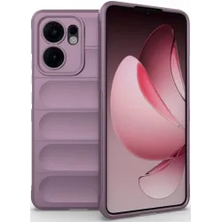 Coque arrière en silicone Phonesta GripShell pour Oppo Reno13 F 4G/5G / Reno13 FS 5G - Violet