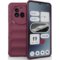 Coque arrière en silicone Phonesta GripShell pour Nothing Phone (3a) Pro - Bordeaux