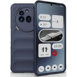 Coque arrière en silicone Phonesta GripShell pour Nothing Phone (3a) Pro - Bleu foncé