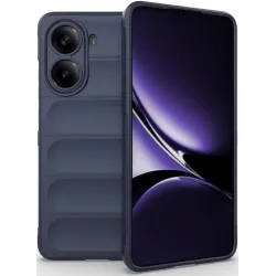 Coque arrière en silicone Phonesta GripShell pour Xiaomi Poco X7 Pro - Bleu foncé