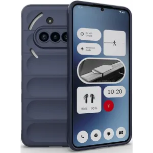 Coque arrière en silicone Phonesta GripShell pour Nothing Phone (3a) - Bleu foncé