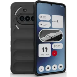Coque arrière en silicone Phonesta GripShell pour Nothing Phone (3a) - Noir
